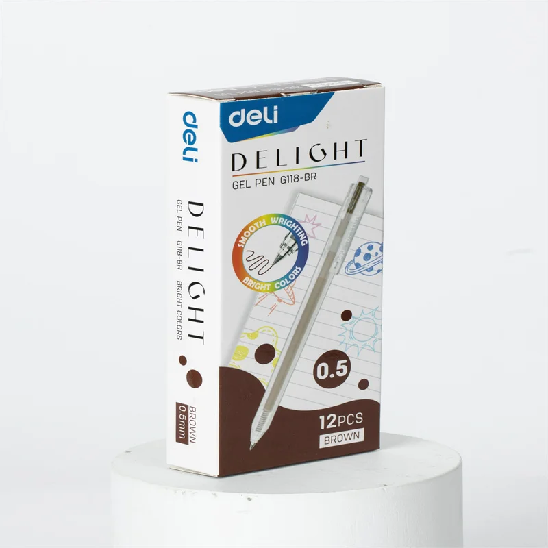 deli EG118-BR  Creative Portable gel Pen Office Supplies high quality