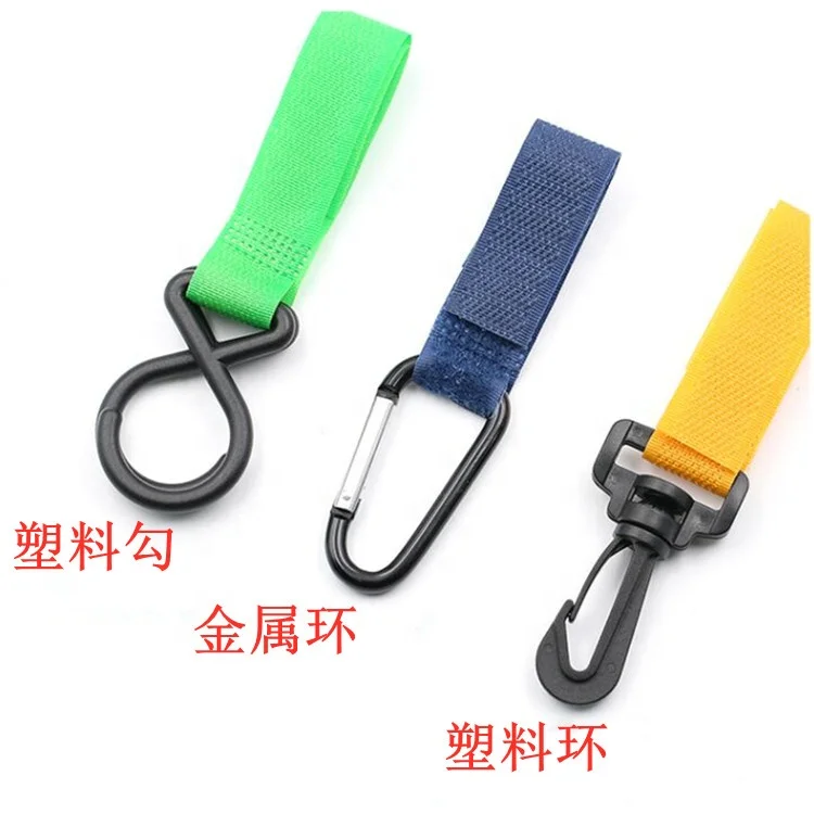 Custom size and print logo Self-Gripping Cable Ties Fastening wraps tape adjustable Reusable hook and loop strap with buckle