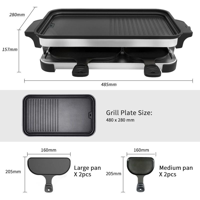 Golden supplier dismountable oil collector black multifunctional optional  accessory smokeless electric grill