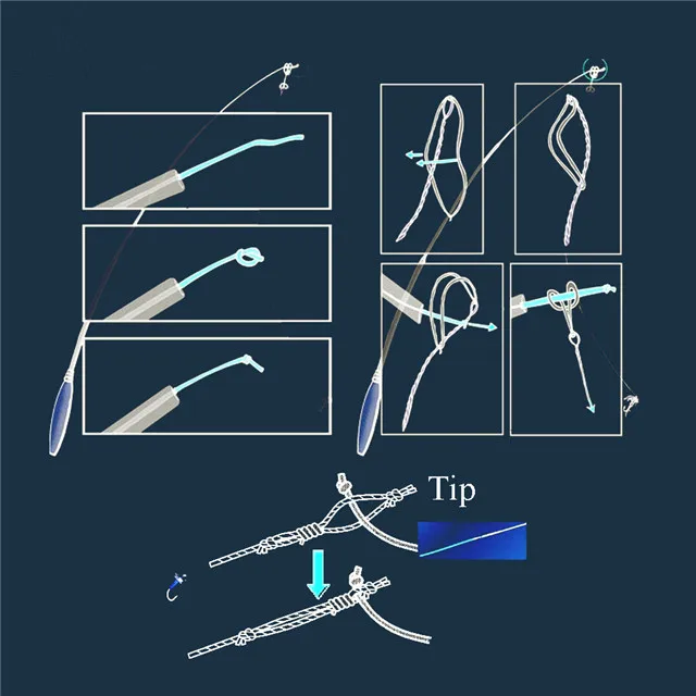 Hand-made furled tapered tenkara fishing line nylon leader