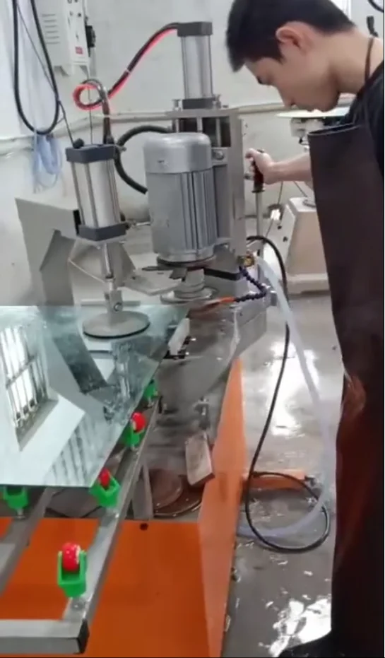 Wall Beveled Wall Decoration Glass Mosaic Tile Irregular Shape Mirror Glass Bevel Edge Processing Manual Glass Polishing Machine