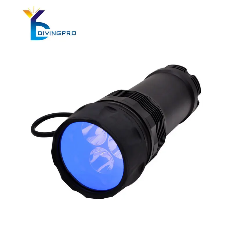 3-LED scuba diving flashlight led 5000 Lumen torch IP68 waterproof Diving Light
