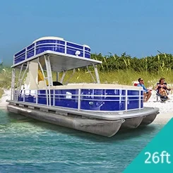 28ft 300HP Tritoon Pontoon Boat With Bathroom For Sale