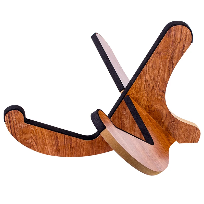 Guitar Stand DDP RTS Custom Wooden Floor Wood Musical Instruments Portable Red Acoustic Guitar, Electric Guitar Wheeling Stand