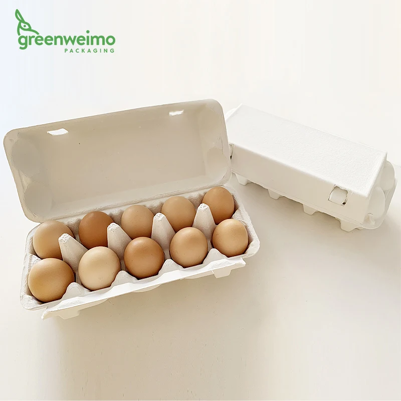 Eco friendly biodegradable egg storage box carton as egg drop sandwich box