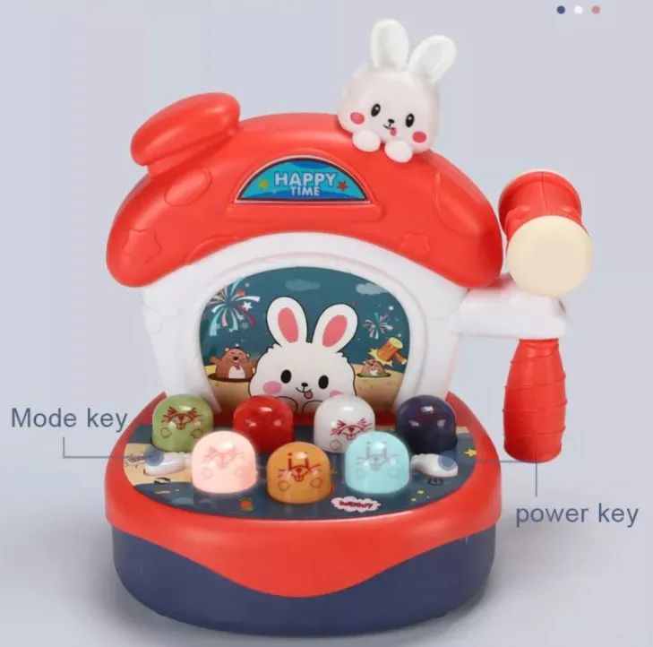 Educational Toys Lighting Musical Electric Board Game Knock Hit Hamster Whack A Mole Toy For Toddler