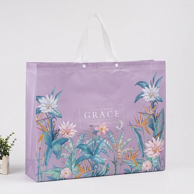 Wholesale Ins Style Fancy Shopping Gift Bag Laminated Non Woven Clothes Advertising Bag Non Woven Bags 100 Gsm