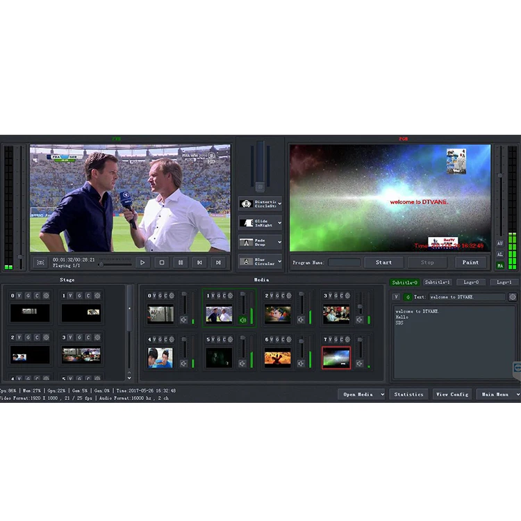 Цифровое IPTV Потоковое сервер бесплатное IPTV GoMix живое производство и потоковое программное обеспечение видео Матрица