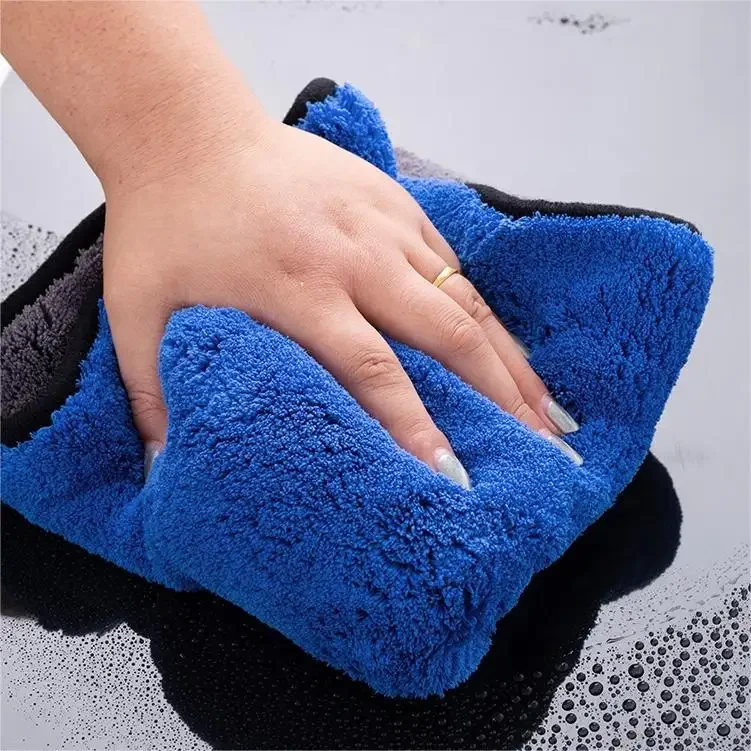 Wholesale car towel microfibre quick dry 800gsm coral velvet cleaning cloth wash towel for car