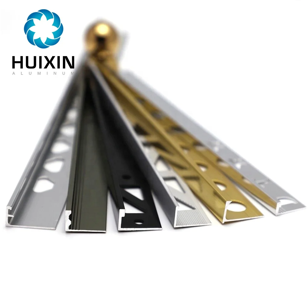 Customized Polished Gold Letter Different Shapes King Aluminium Tiles Corner Trim