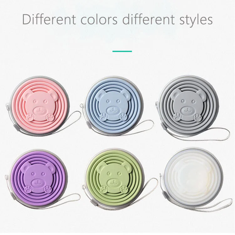 9-year Factory Free Sample Custom Logo Colors Portable Coffee Cup Foldable Silicone Collapsible Cup For Outdoor