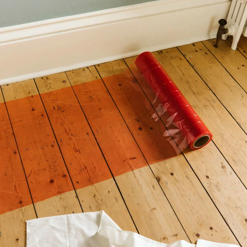 80 micron self adhesive reverse wound carpet pe protective film