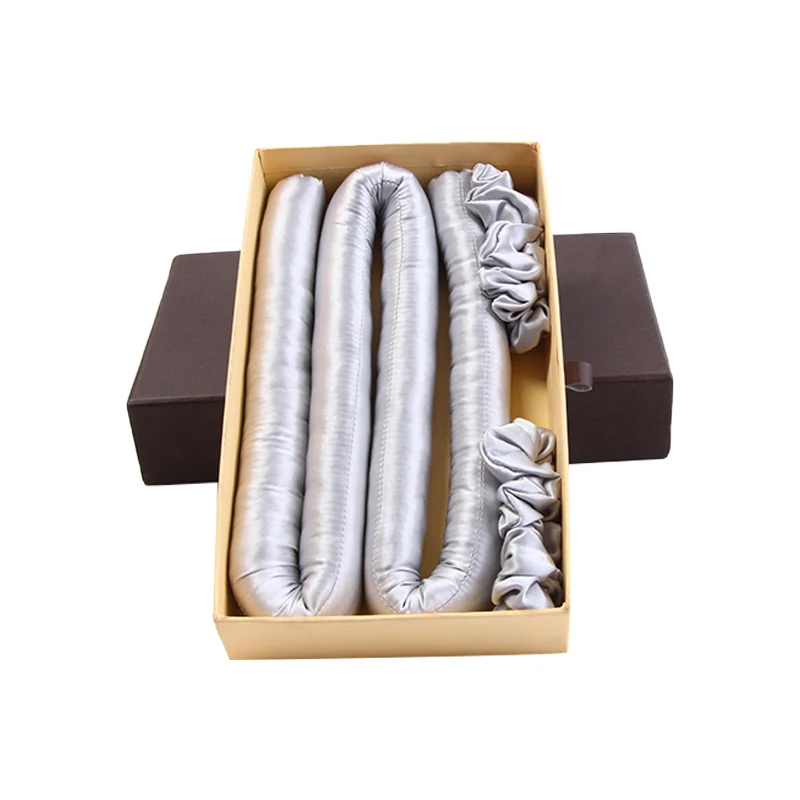 
Priva Label Silk Hair Curler Gift Set Free Sample Dropshipping Real Silk Hair Rollers With Gift Box 