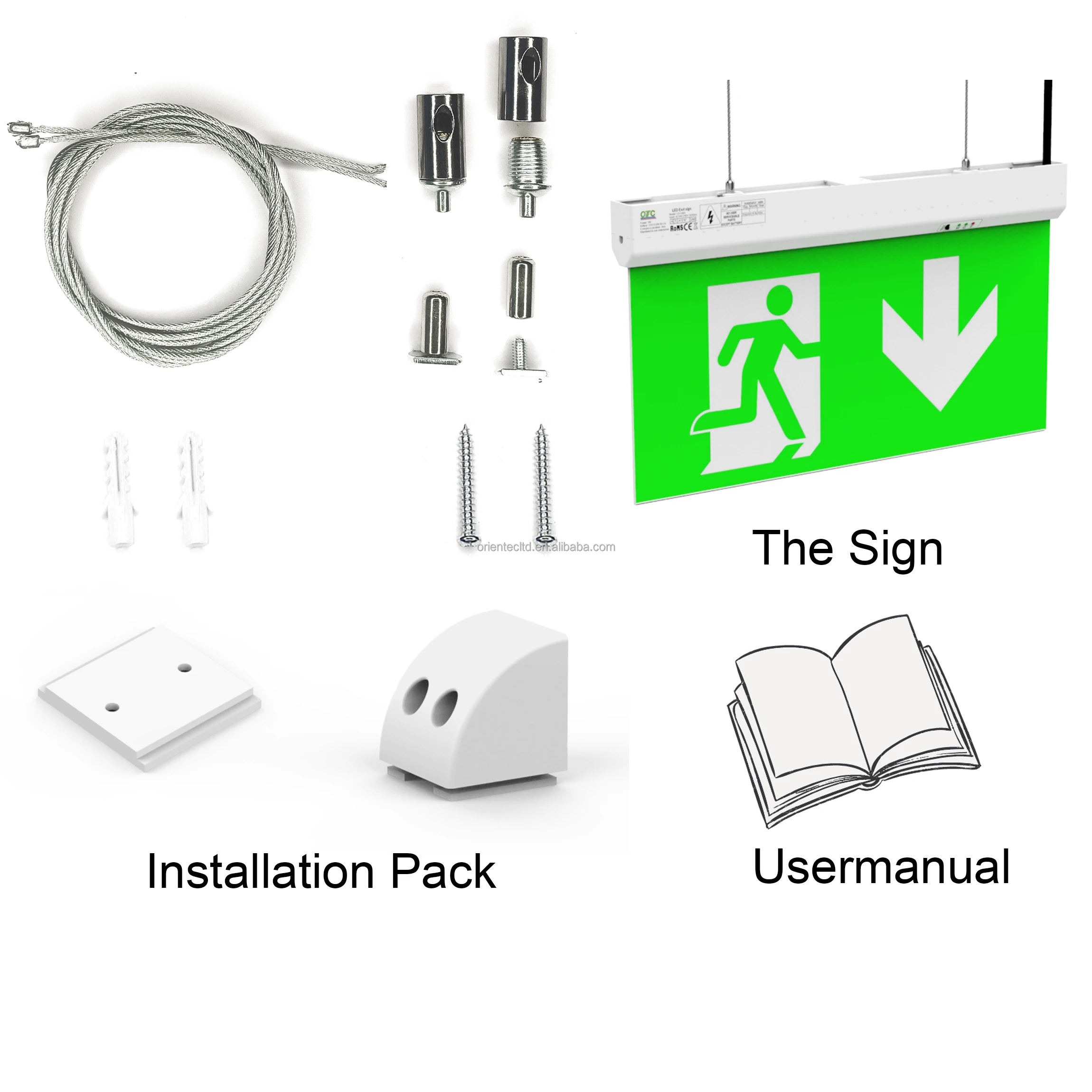 
OT-ES809ST led self test LED Exit sign 