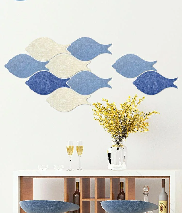 Environmental protection felt wall sticker Nordic modern decoration background with  felt sheets message board function design