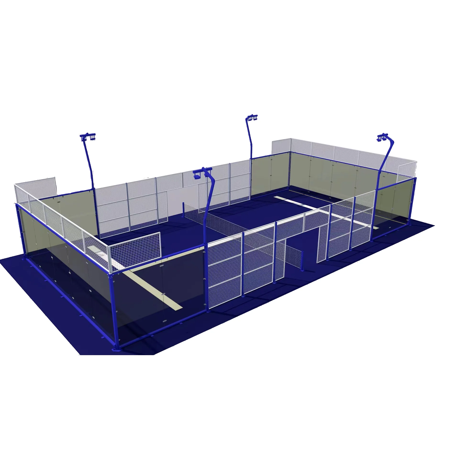 JS Free Sample Artificial Grass Sports Flooring Professional Hot Sale Panoramic Canchas De Padel Tennis Court