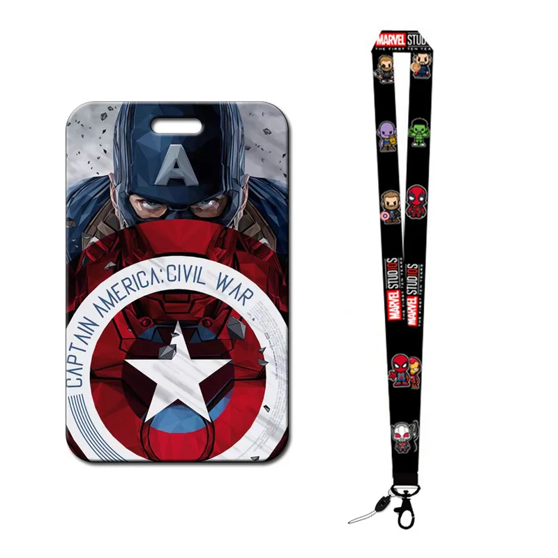 Custom Lanyards Id Card Badge Holder Neck Strap Printed Logo Polyester Anime Hero Spiderman Lanyard Popular