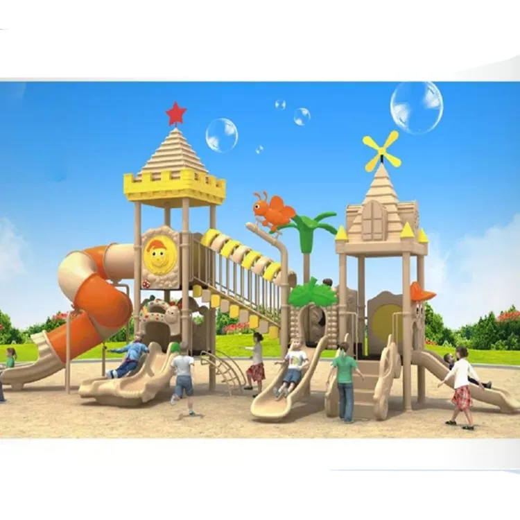 residential plastic outdoor playground equipment with Plastic Slide Manufacturer Price