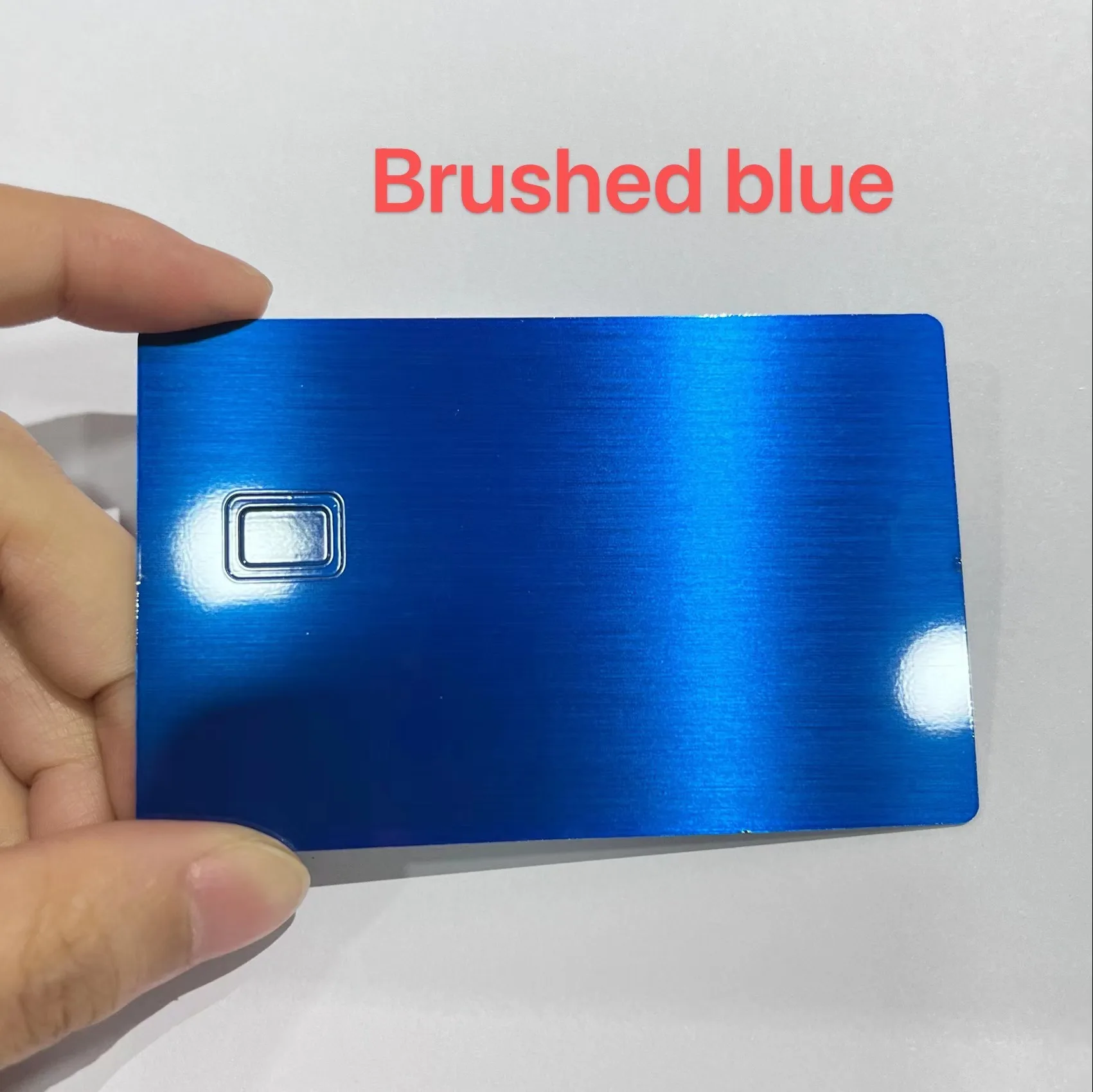 Hot Selling In Stock  Matte Multiple Colors Metal Blank Card With Chip Slot
