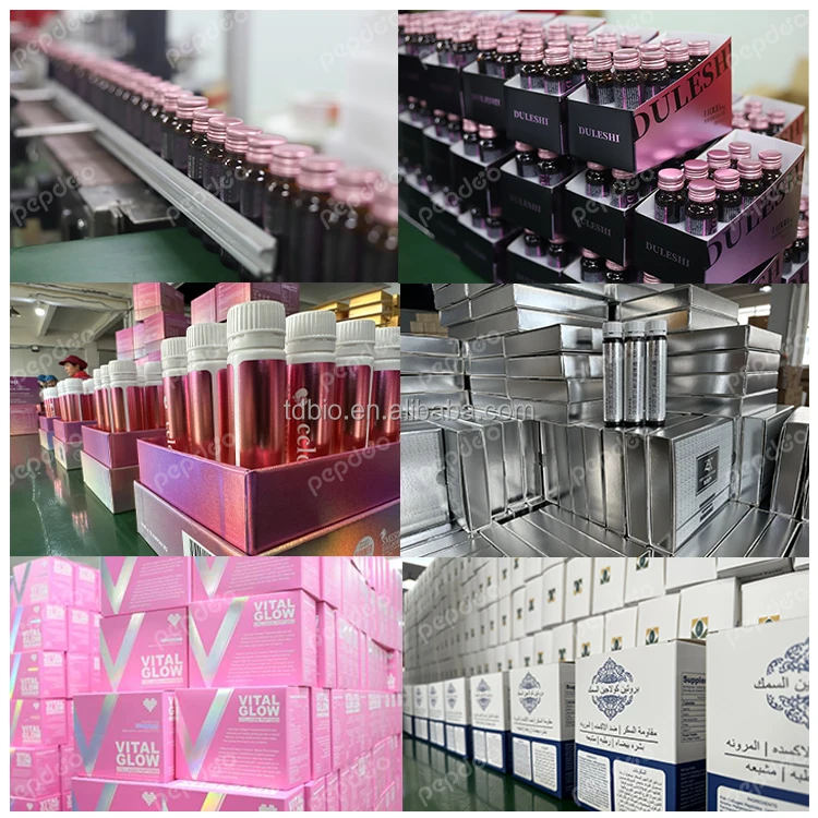 Private label Vegan 500DA Molecular Weight collagen Oral Liquid Detox Slimming Beauty fruit flavor Skin Whitening collagen drink