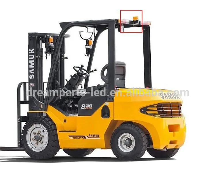 10-110V DC Forklift Warning Light 5W Amber Flashing Plastic LED Beacon Flasher Waterproof Rotating LED Beacon Light for Cars