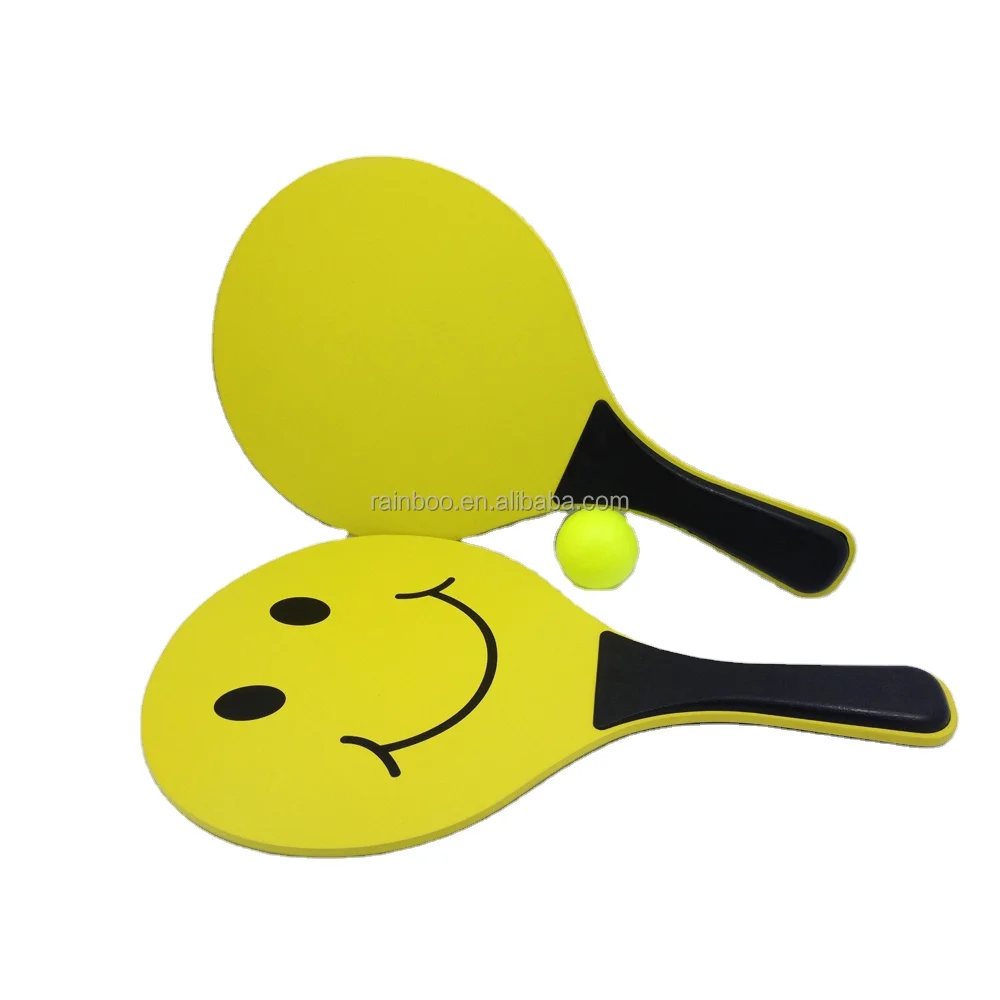 Promotional wholesale cheap wood paddle beach tennis racket with logo printed