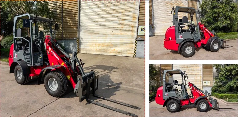 Mini Loader Lawn Mower Backhoe Tractor Articulated 4x4 Diesel Hydraulic Wheel 2ton 3ton Mini Loader
