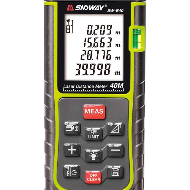 SNDWAY SW E40 Multifunction Household 40m rangefinder Portable Laser Distance Meter Detector