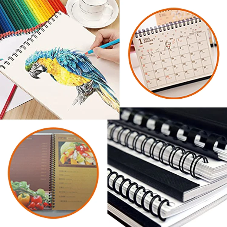 Factory binder notebook Rayson TD-13 3:1 Metal Calender Double Wire Book Binding Machine