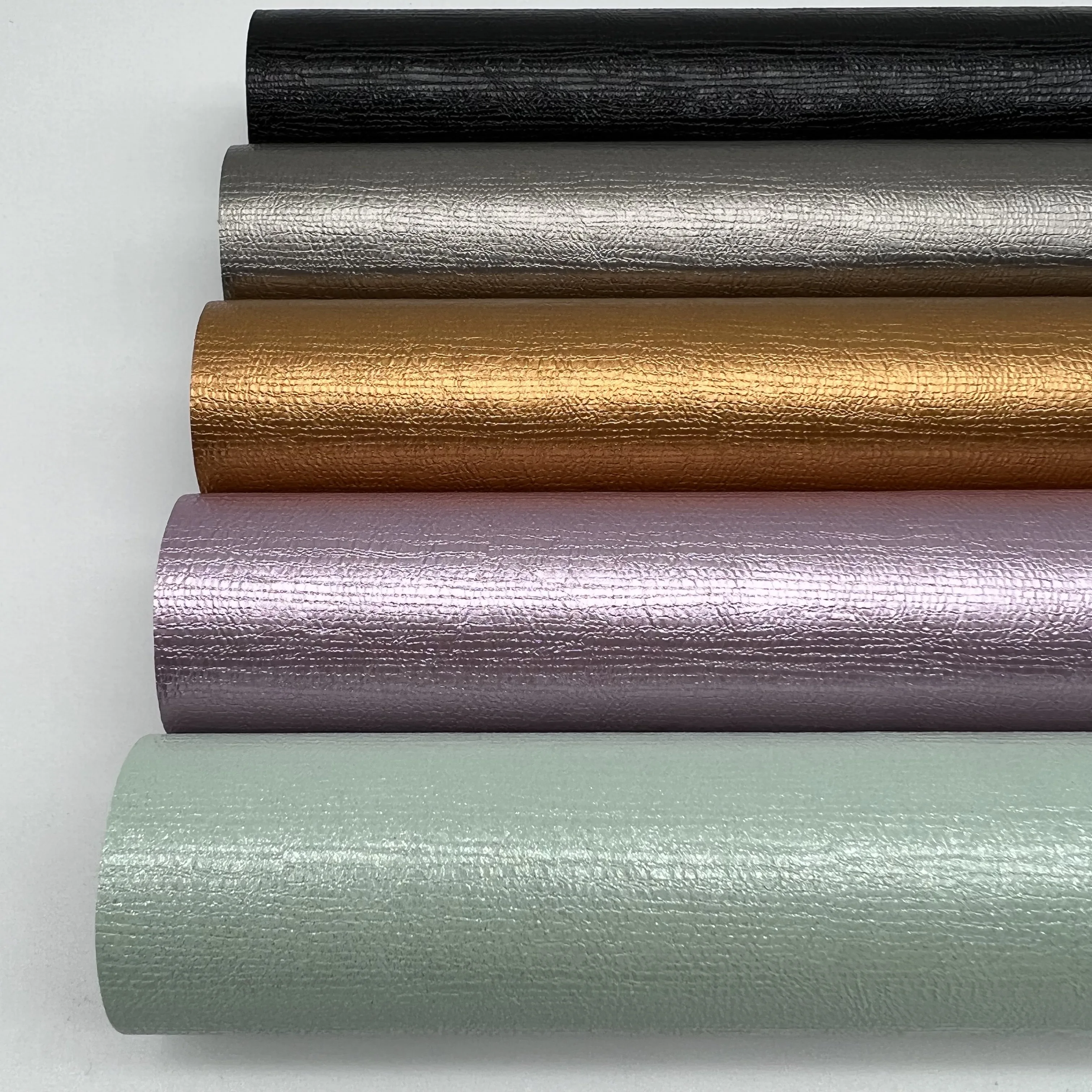 Lady Elegance Metallic Shining PU Synthetic Leather for Shoes and Bags