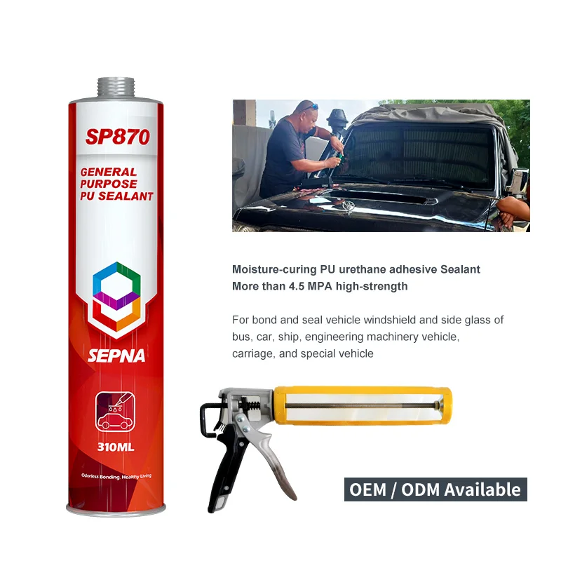Sepna SP870 Sika windscreen replacement polyurethane adhesive sealant for auto car windshield glass repair