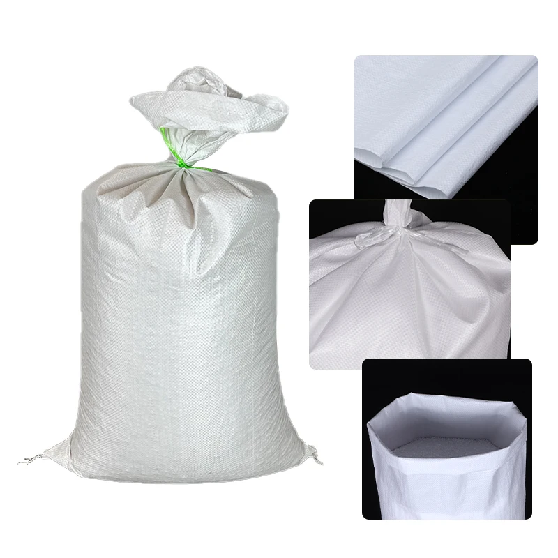 25kg 50kg White Polypropylene Woven Sacks 50 kg New Empty Rice Bags for Sale