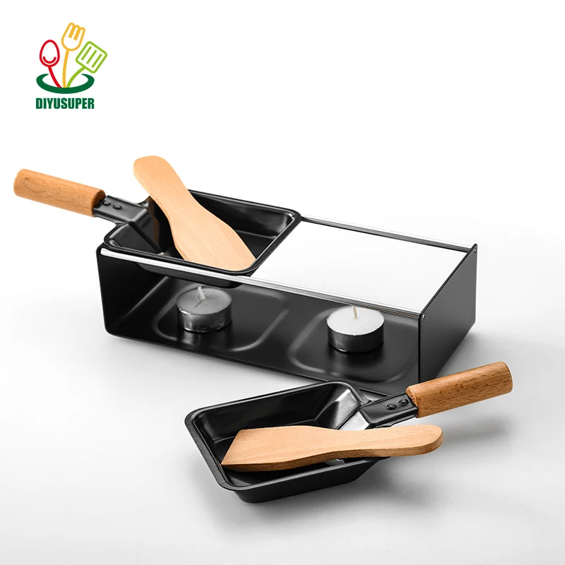 Home kitchen Bakeware Mini Cheese Raclette Set Melting Pan Cheese Melter Pan Cheese Grill