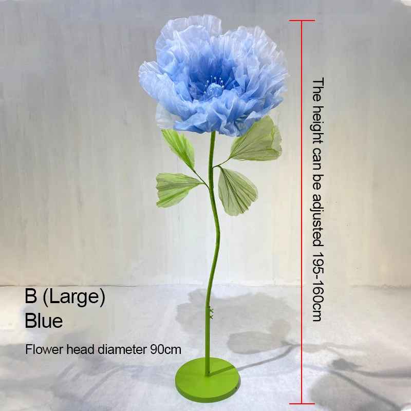Artificial Standing Giant Flower Silk Peony Big Flower For Wedding Stage Decoration