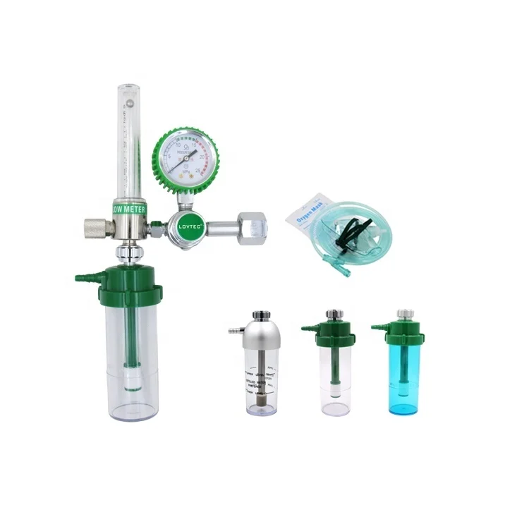 Hot selling medical oxygen inhaler regulator brass tube hospital use oxygen regulator with brass flowmeter
