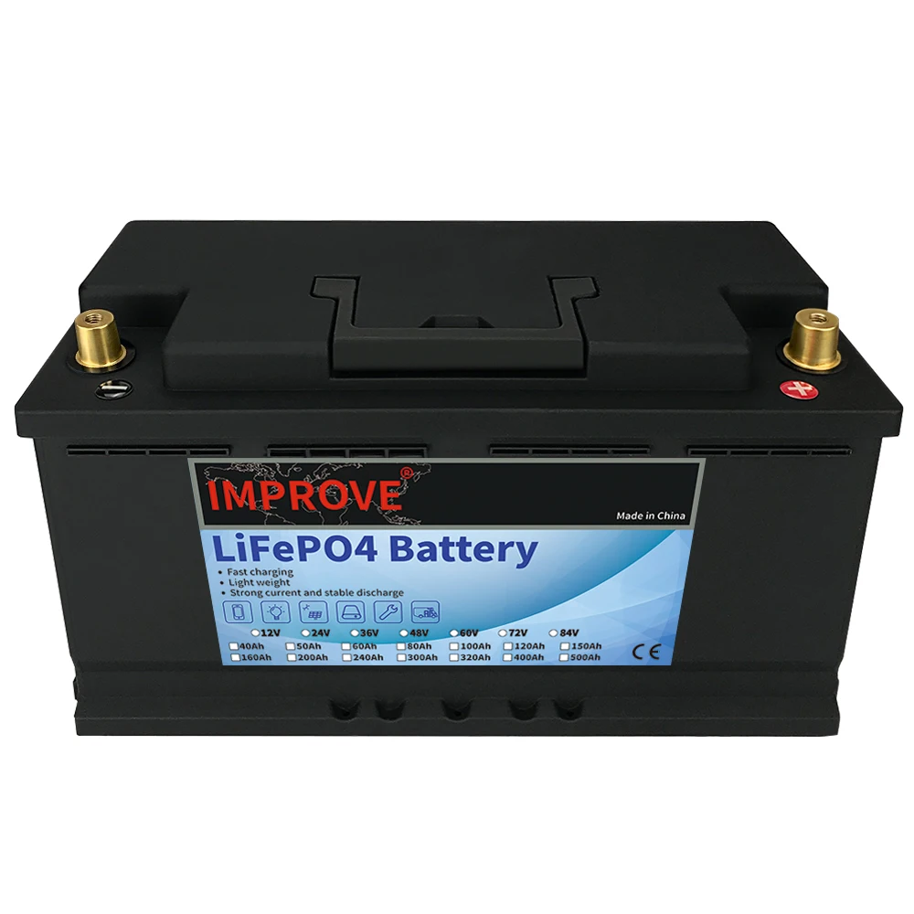 Улучшить LIFEPO4 12V 24V 36V 48V 60V 80Ah 100Ah 120Ah 240Ah 320Ah литиевая батарея для солнечных батарей RV морской катер T аккумулирования