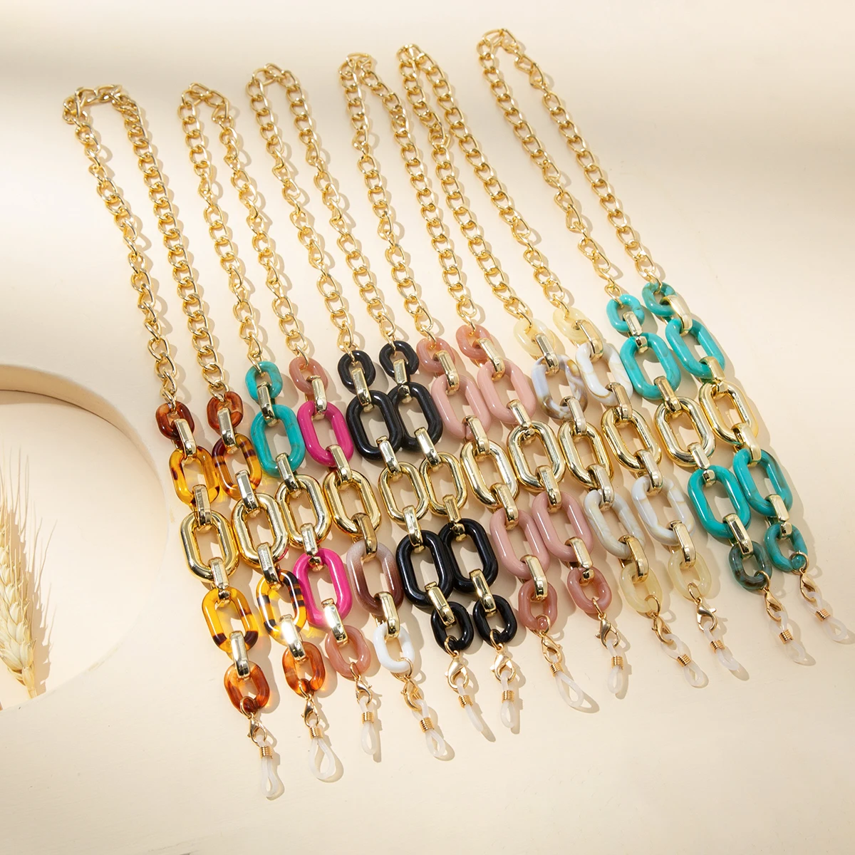 Hot Selling Plastic Eyeglass Cord Glasses Strap Acrylic Sunglasses Rope Chain Acrylic Eye Glass Chains