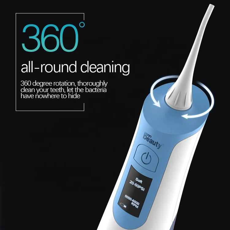 
IPX7 Waterproof LCD Display Cordless Dental Oral Irrigator Portable Water Flosser 