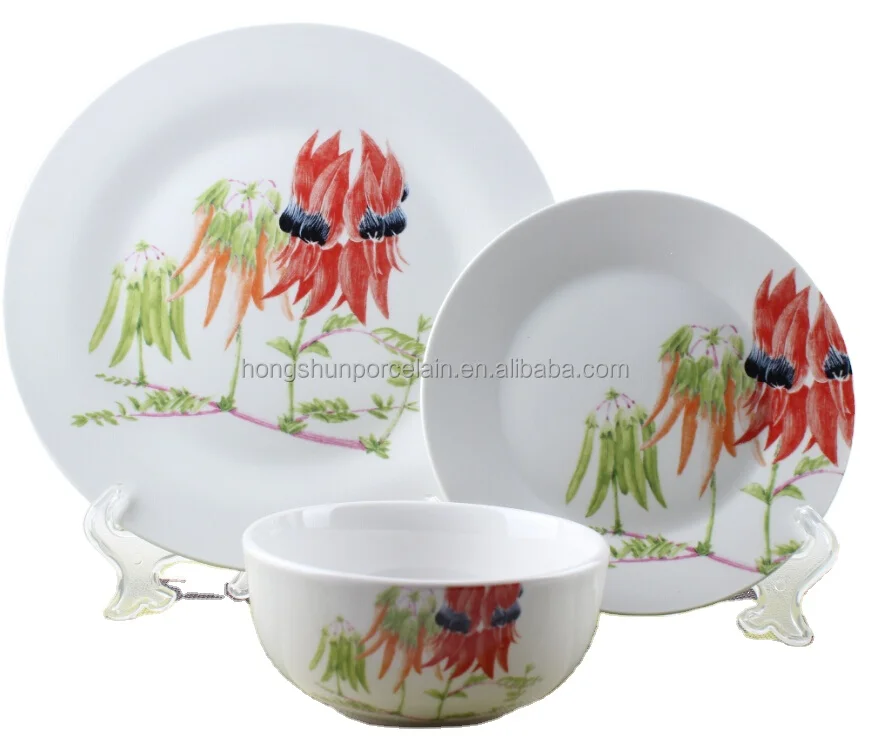 wholesale porcelain dinnerware flower tableware