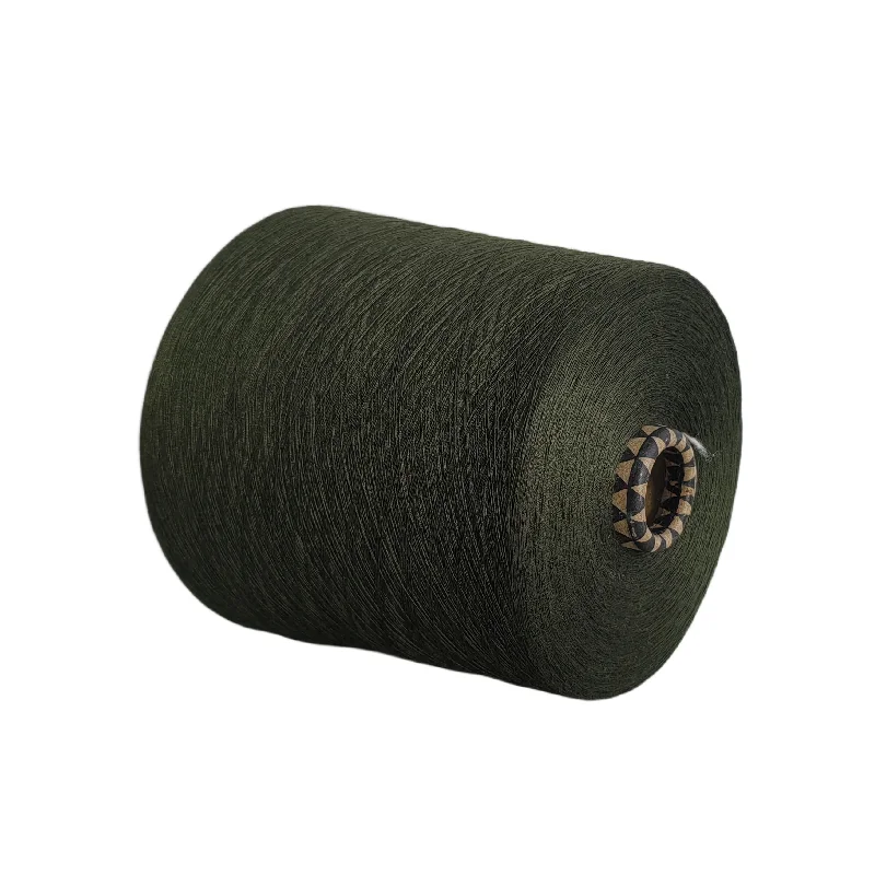 Factory Wholesale 1313 Meta-aramid Yarn 2/30S Dark Green Colorful Dyed 100% Polyester Filament Yarns For Knitting