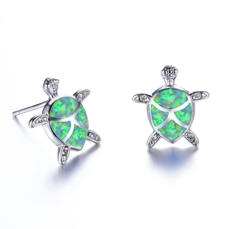 Turtle Stud Earrings Women Small Sea Turtles with Push Back Studs