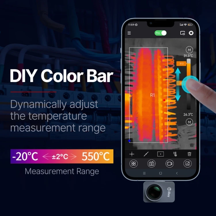 Дропшиппинг InfiRay P2 Pro Type-C смартфоны тепловизор ночного видения Инфракрасный Тепловизор для телефонов iPhone
