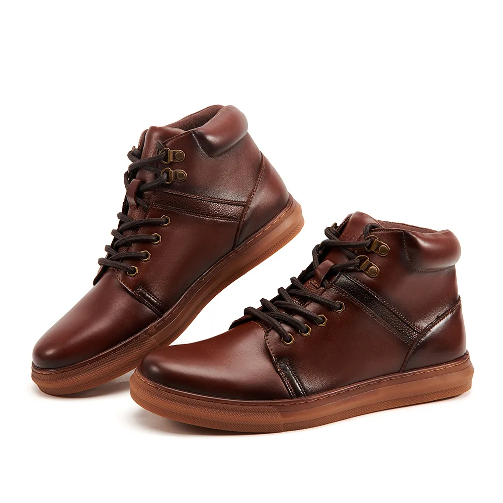 Multipurpose Stylish Genuine Leather Casual Bulk Brown Classic Boots For Men