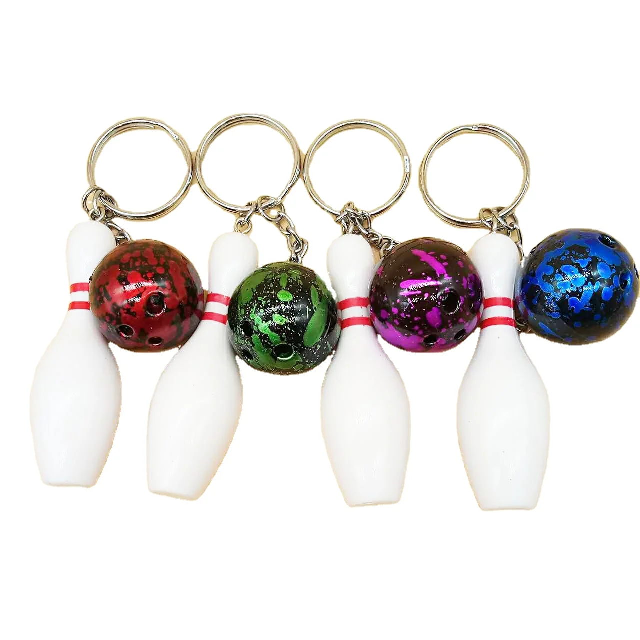 Creative bowling keychain keyring pendant sporting goods bowling set fan souvenir wholesale