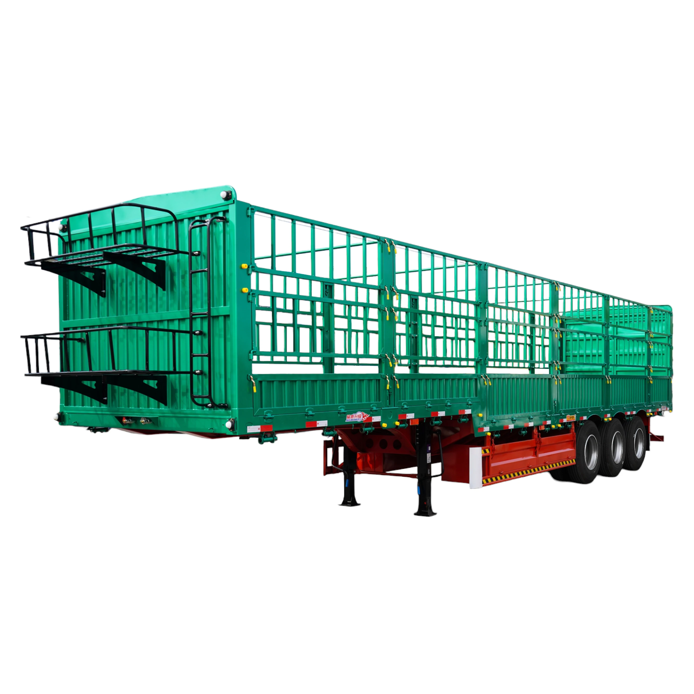 Trailer 3 Axles Side Wall Fence Cargo Semi Truck Steel Material