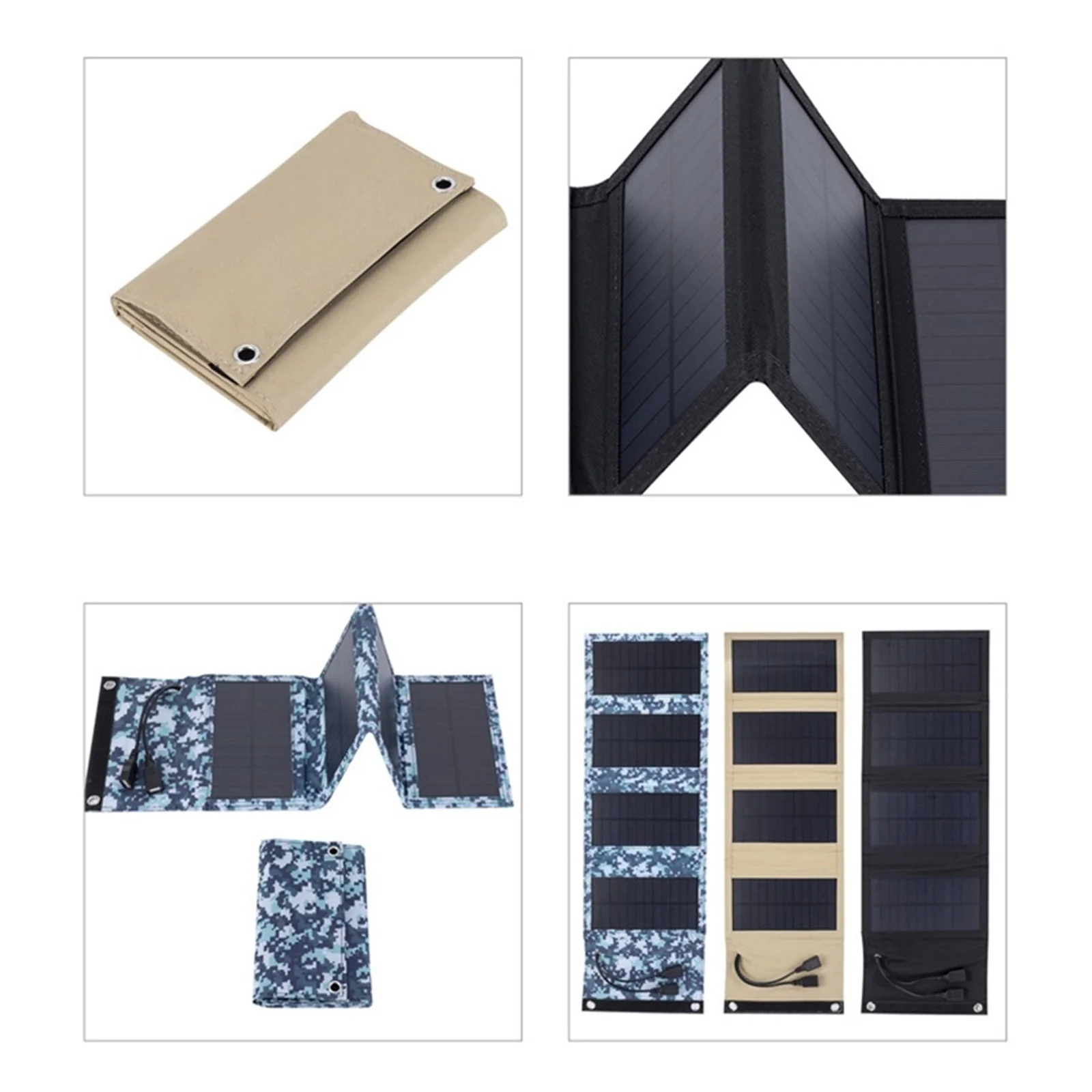 Senhuo Portable Solar Flexible 5V Folding Solar Panel USB Battery For Outdoor Phone Chargers