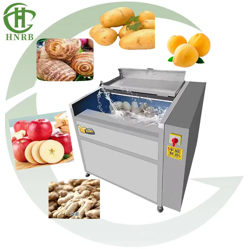 High Quality Automatic Vegetable Washer Sweet Potato Onion Skin Removal Commercial Carrot Washing Peeling Machine