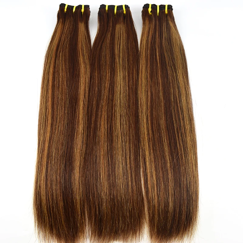 rongxinhair 100% human hair Brazilian hair, wholesale  13A 4/27# color bone straight human hair  bundles