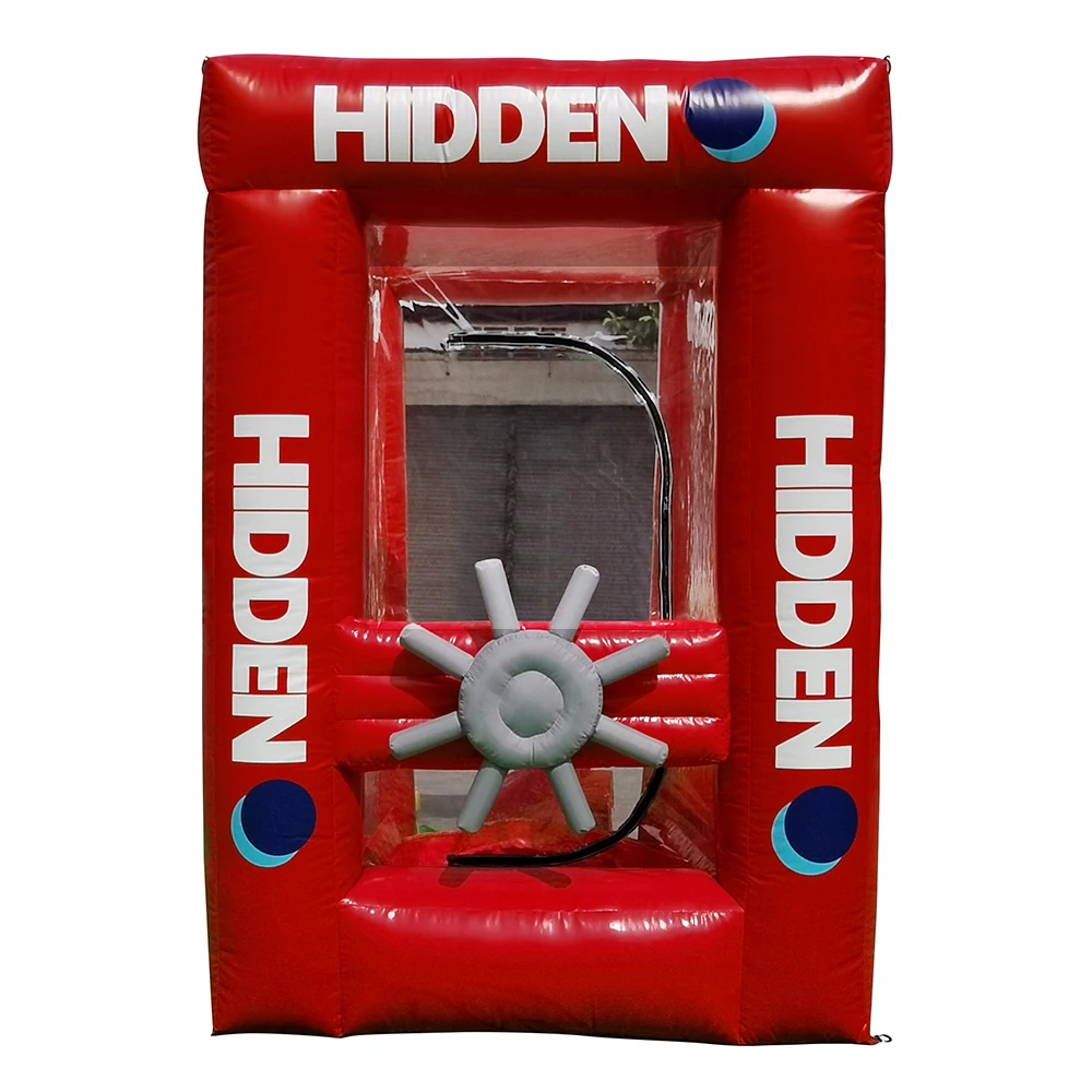 2x2m cash cube inflatable money machine with custom logo printed for kids N adults fun parties or entertainment