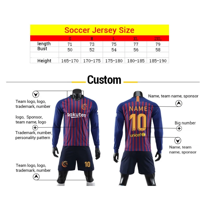 New style football uniforms team soccer jersey set customized